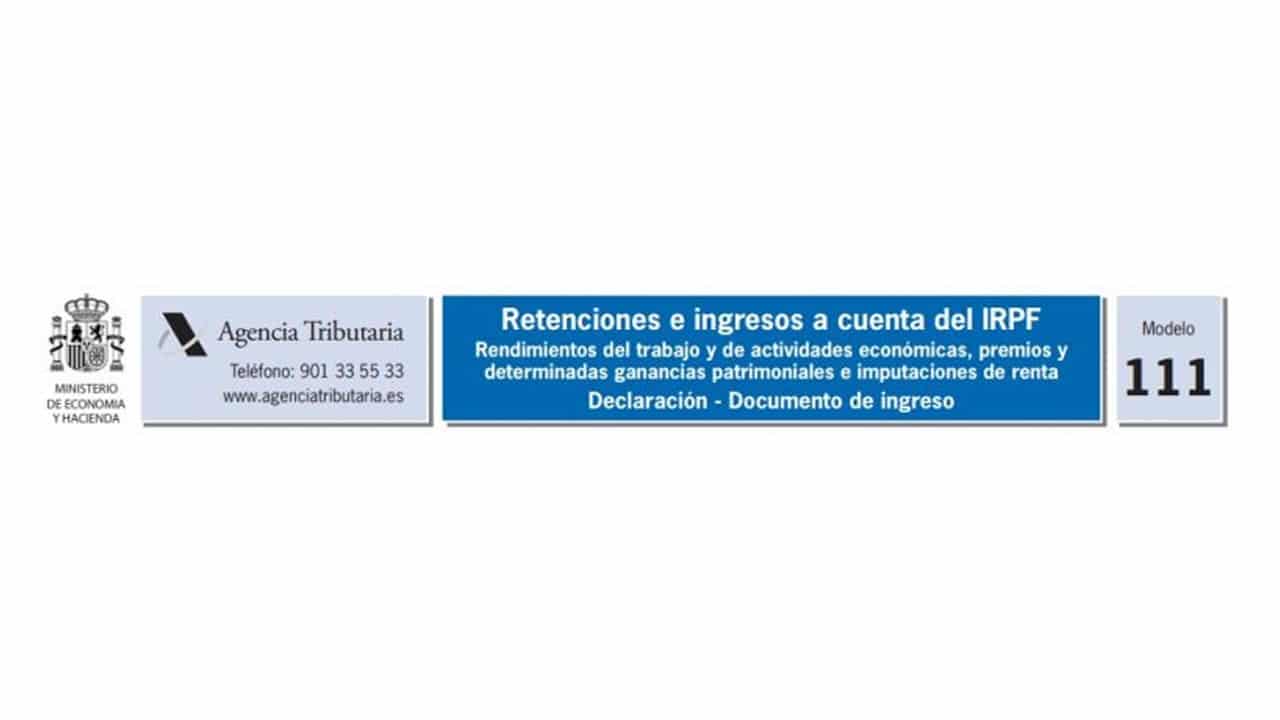 Cómo rellenar el modelo 111