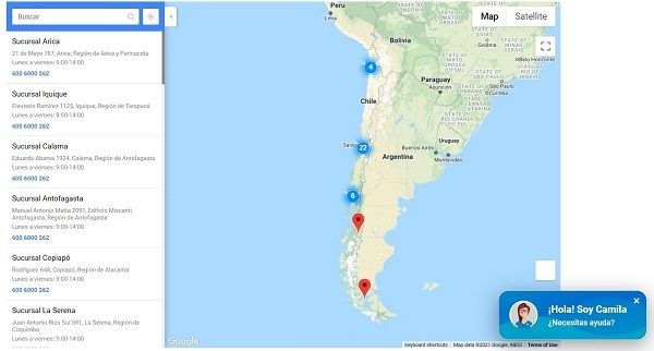 Mas Vida también tiene varias sucursales