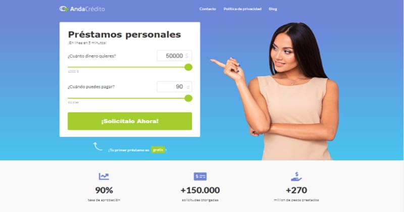 Cómo solicitar un préstamo personal en AndaCrédito