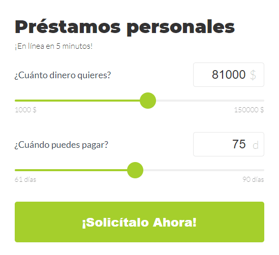 Simulador préstamos AndaCrédito